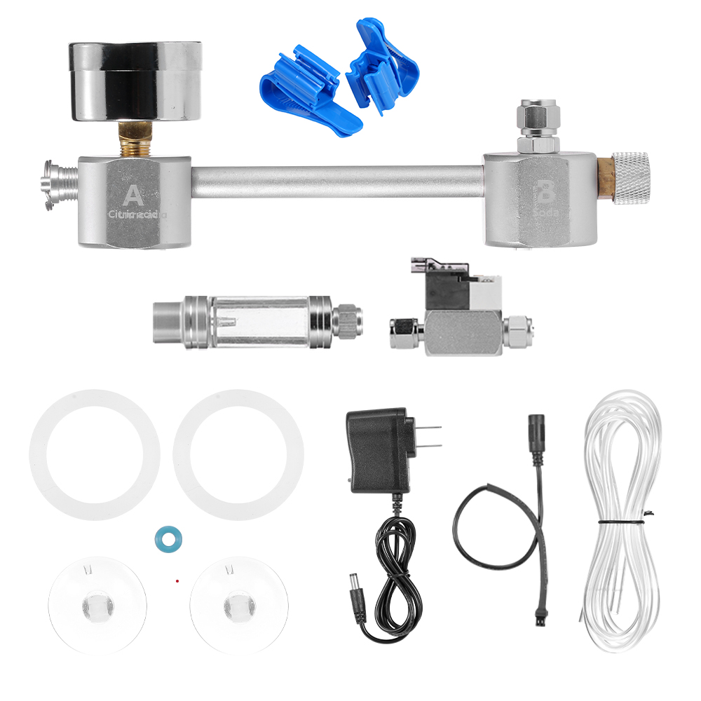 Aquarium Diy CO2 Generator Systeem Kit CO2 Generator Met Magneetventiel Bubble Counter &amp; Check Kooldioxide Voor Aquarium Planten: B style 3 US PLUG