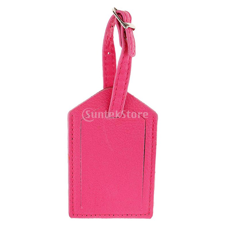 Etichetta per bagagli in pelle valigia da viaggio nome indirizzo ID etichetta per bagagli indirizzo indirizzo etichette per imbarco portatili accessori da viaggio: rosa rosso