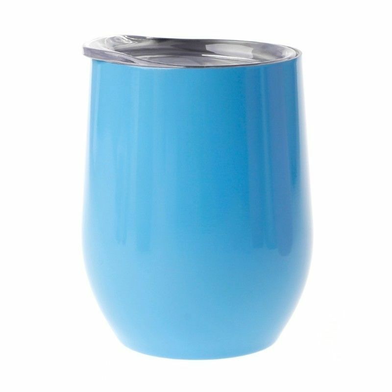 Egg type vinkopp tumbler rustfritt stål metall beger krus med lokk: C1