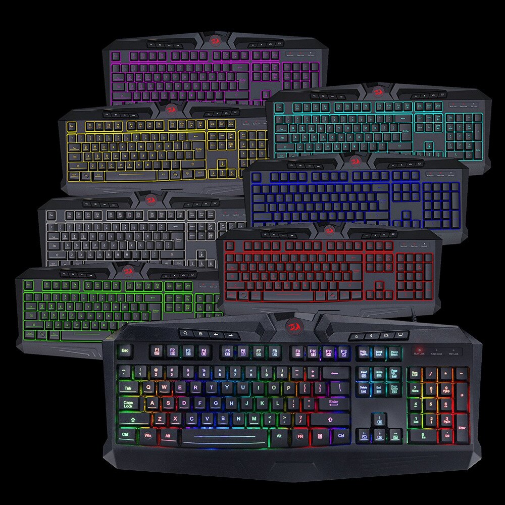 Gaming mus gaming keyboard combo  s101 rgb led baggrundsbelyst tastatur og mus sæt gaming mus og tastatur lydløs