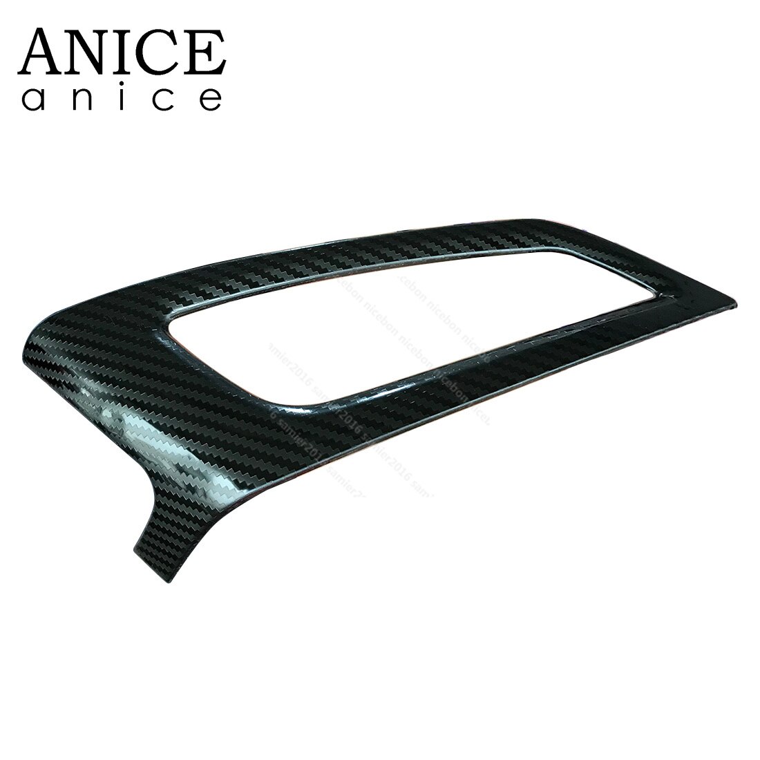 Para Ford Focus MK3 Color de fibra de carbono Interior de ABS tablero aire acondicionado Ventilación. Ribete 2 uds de acero inoxidable