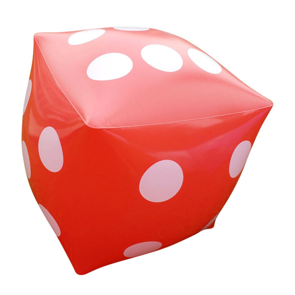 35cm Inflatable Blow-Up Cube Big Dice Multi-functional Classic Practical Toy for Family Playing Games Entertainment: Red