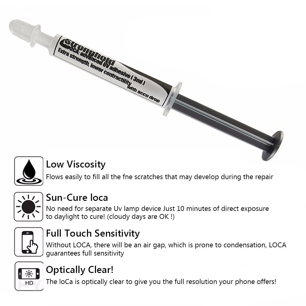 Front Glass Screen Kit Replacement Outer Front Glass Touch Screen LOCA Glue Kit for iPhone 6S 7 8 Plus