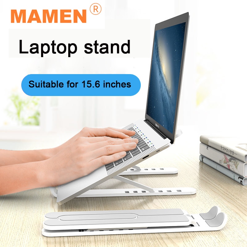 Mamen 3 Kleur Draagbare Laptop Stand Notebook Ondersteuning 6 Hoogte Verstelbare Cooling Beugel Voor 15.6 Inch Laptop Tablet Universele
