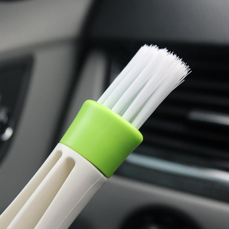 1Pc Multi-functional Cleaning Brushes Double Ended Car Air Conditioner Vent Slit Brush Instrumentation Dusting Blind Keyboard