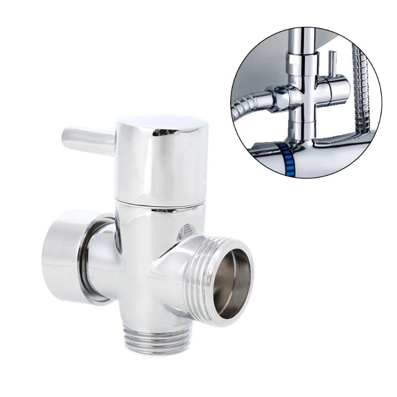 Brass Shower Arm Diverter Valve Bathroom Universal Shower System Chrome 2 Way