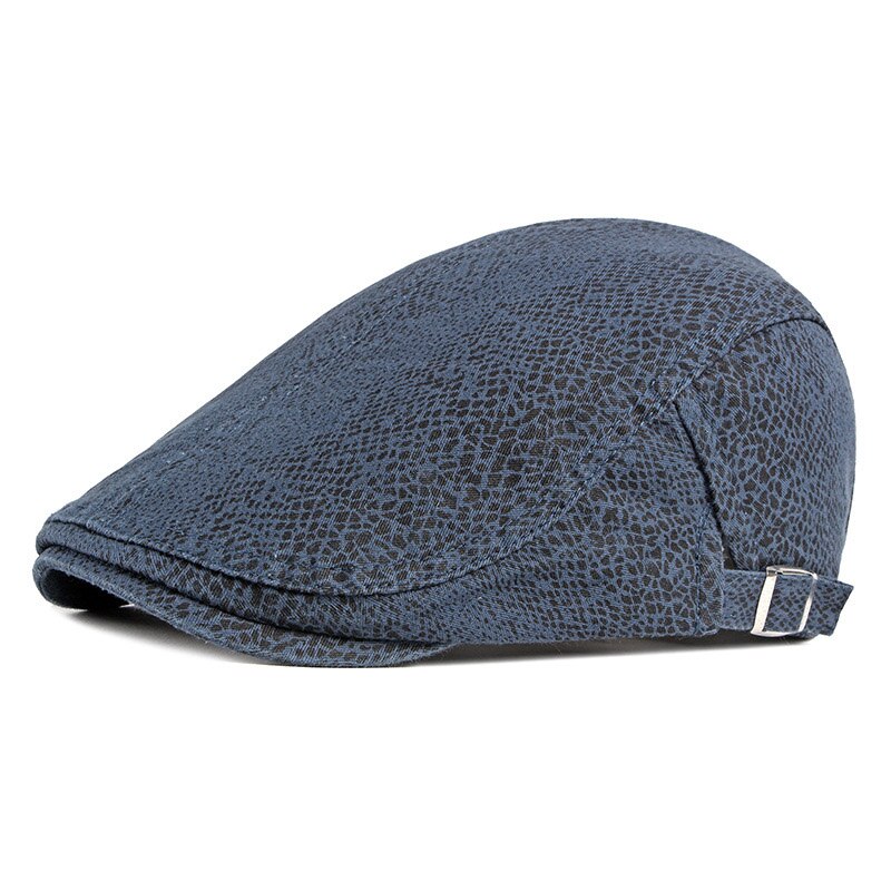 Klassieke Python Krantenverkoper Caps Heren Mode Wilde Baret Hoed Driver Gorras Planas Platte Cap Retro Hip Hop Piekte Hoeden Voor vrouwen Boinas: Navy Blue