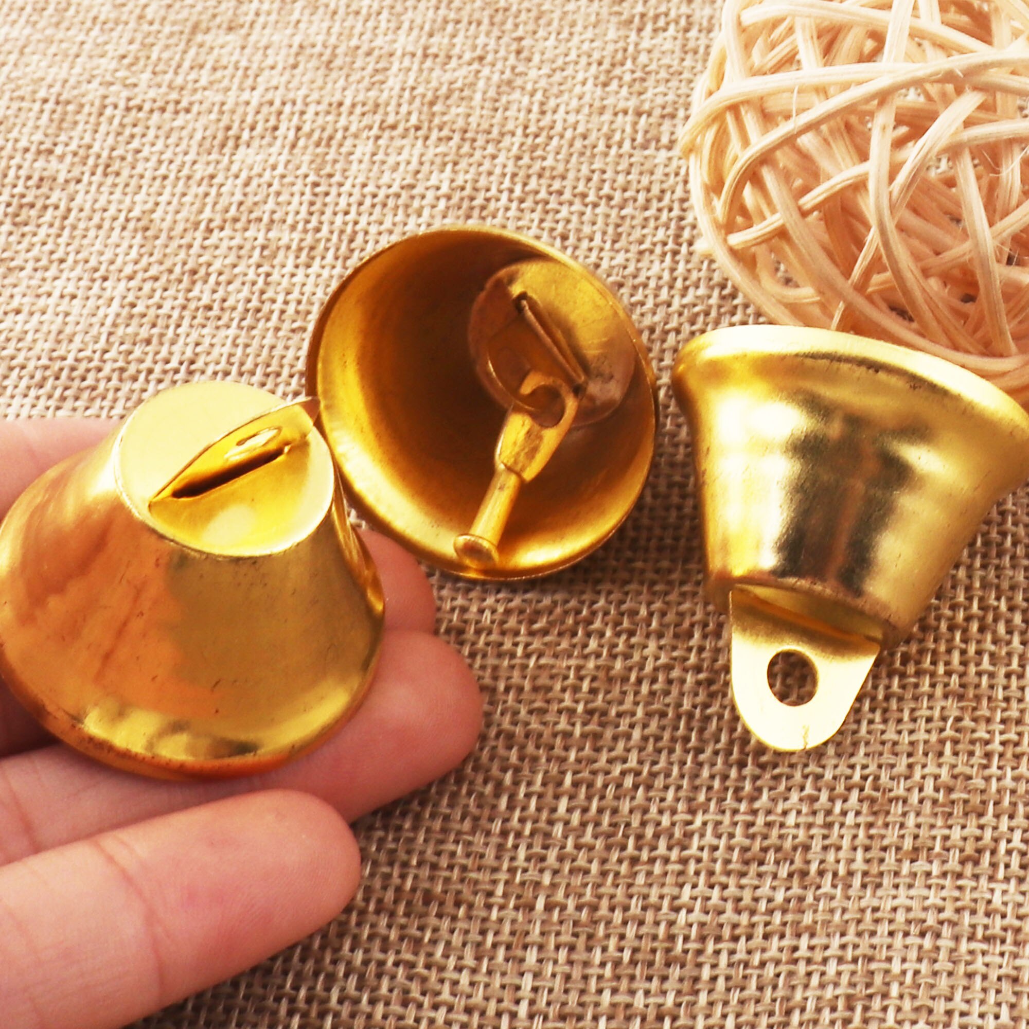 20 Pcs 32Mm Gouden Kerst Klokken, Jingle Bells, Dansen Kerst Klokken, Giant Kerst Klokken, duurzaam Jingle Bells Huisdier Klokken