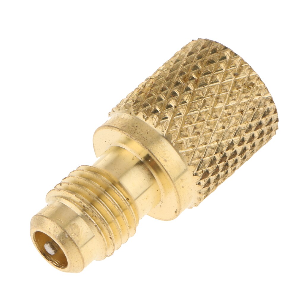 2 PCS R134A Brass Refrigerant Tank Adapter To R12 Fitting Adapter 1/2 ACME Internal 1/4 SAE External Adaptor Valve Core