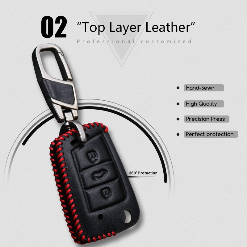 Læder bil nøglering nøgle cover til seat leon  fr 5f 2 1m mk2 mk3 mk4 mk1 ibiza 6j ateca arona tarraco nøgleholder tilbehør