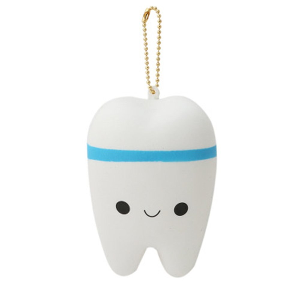 Leuke Cartoon Lichtgewicht Lingling Lente Terug Pu Emulatie Tand Trage Rebound Emulatie Tand