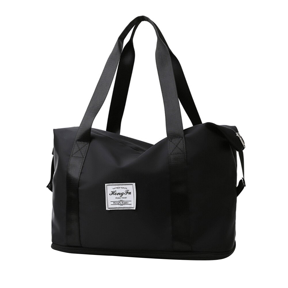 Per il tempo libero borsa Da Viaggio di Fitness Borsa di Nylon Portatile Borsa Bagaglio A Mano Degli Uomini di Multi-funzionale Grande Organizzatore di Viaggi Tote: B Black