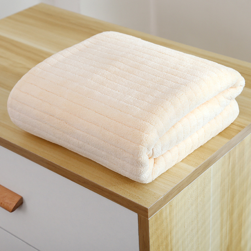 70x140cm Thick Coral Fleece Bath Towel Microfiber Fabric Towel Super Absorbent Quick-Drying Soft Household Bathroom Bath Towel: 01 / 1pcs 70x140cm