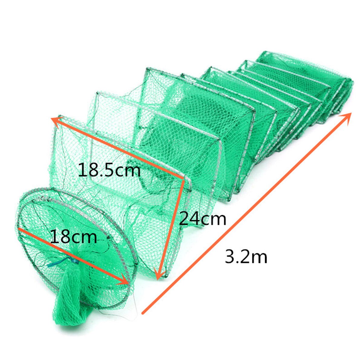 320cm Nylon Fishing Net Foldable Portable Crab Crayfish Lobster Catcher Live Trap Fish Net Eel Prawn Shrimp Lure Fishing Net