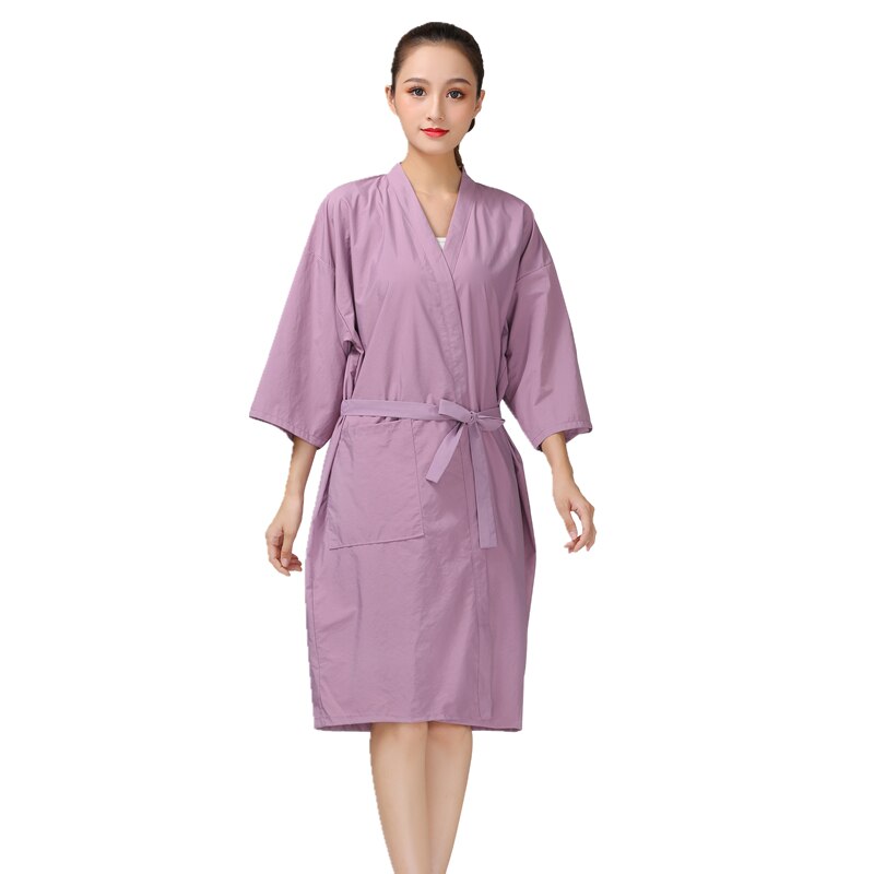 Bata de cliente de lujo para salón de belleza, bata para peluquería, estilo Kimono, capa de peluquería, SPA, Hotel, ropa para invitados