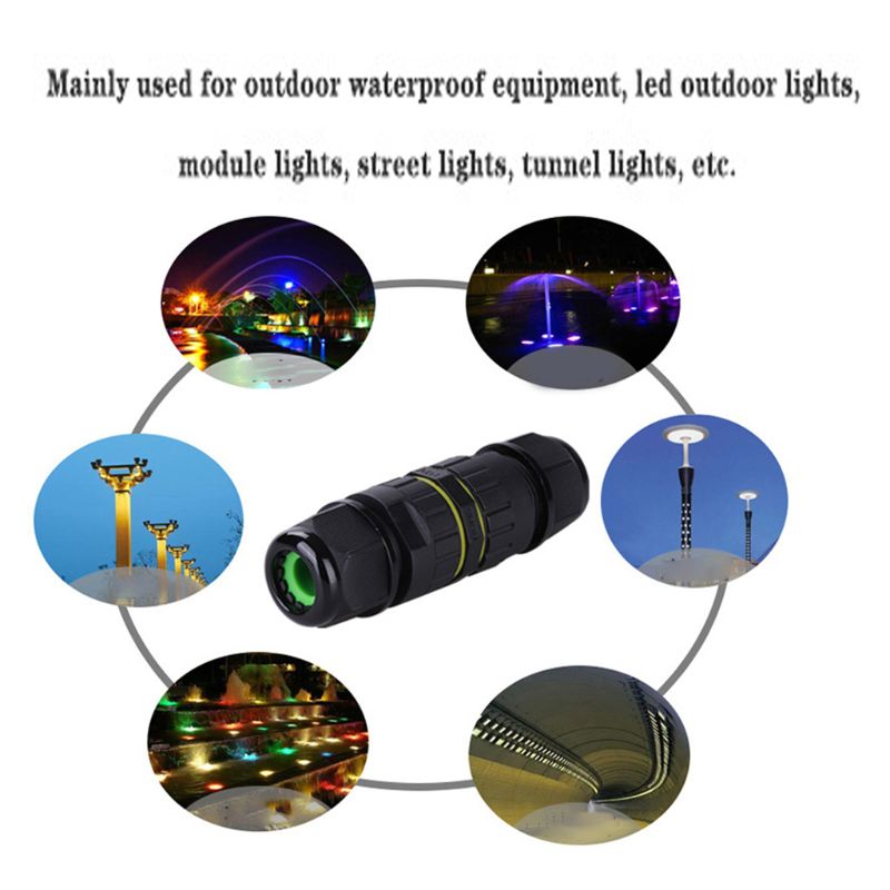 IP68 Waterproof Connector m20-2Pin Electrical Terminal Adapter Wire Connector Screw and Soldering Pin connector for LED
