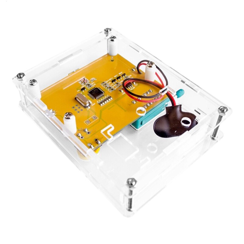 Gennemsigtig akryl kasse shell kasse til lcr -t4 esr transistor tester kapacitans