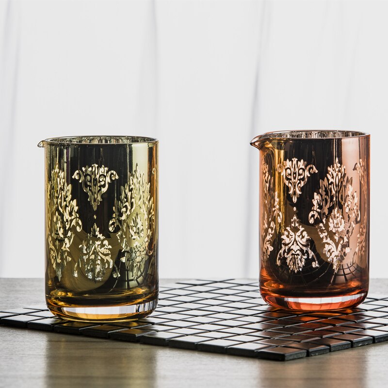 Taza de cristal de estilo japonés para Bar, vaso transparente para mezclar cócteles, whisky, cerveza, vino, jarra hueca