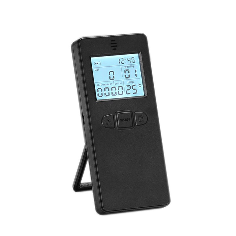 Digital Ultraviolet Radiation Detector UV UVI Meter Dosimeter Tester Counter with Temperature Display