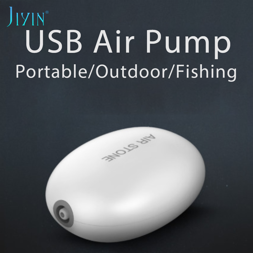 Jiyin ultra lydløs akvarium luftpumpe akvarium ilt pumpe pumpe med tilbehør til op til  to 30 liter tank usb  dc 5v