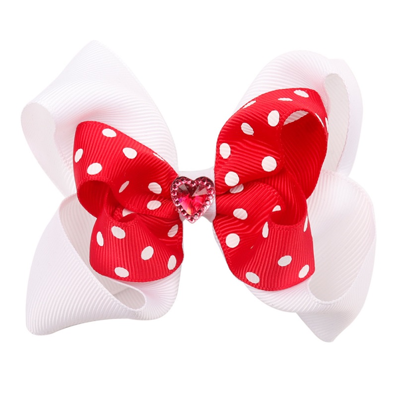 2022 1 Pcs Sweet Heart Valentine Day Hair Bows Popular Cheer Bows For Girls: green