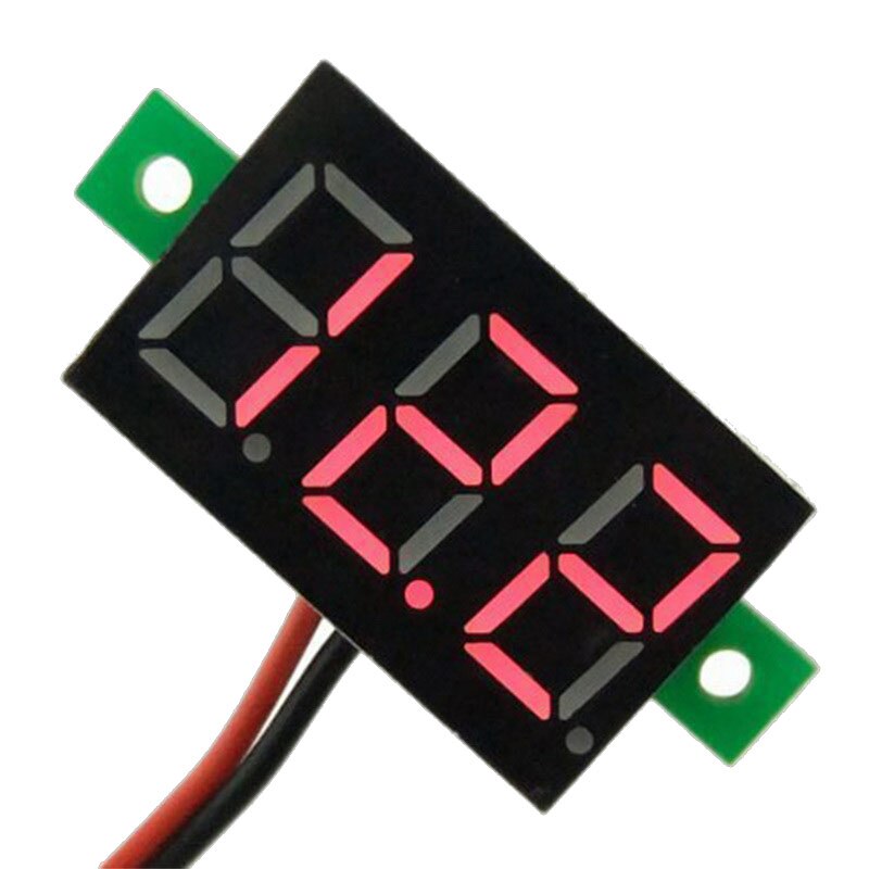 1 stk digital voltmeter led display mini 2/3 ledninger spændingsmåler amperemeter høj nøjagtighed rød / grøn / blå  dc 0v-30v 0.36 ": 4.5v-30v røde