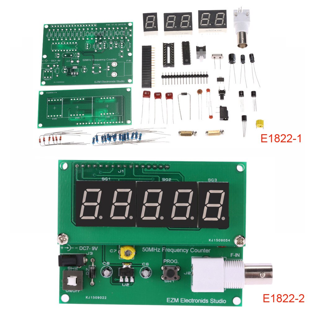 High Sensitivity frequency counter 1Hz-50MHz cymometer Frequency Meter Counter Measurement Tester Module 7V-9V 50mA DIY Kit