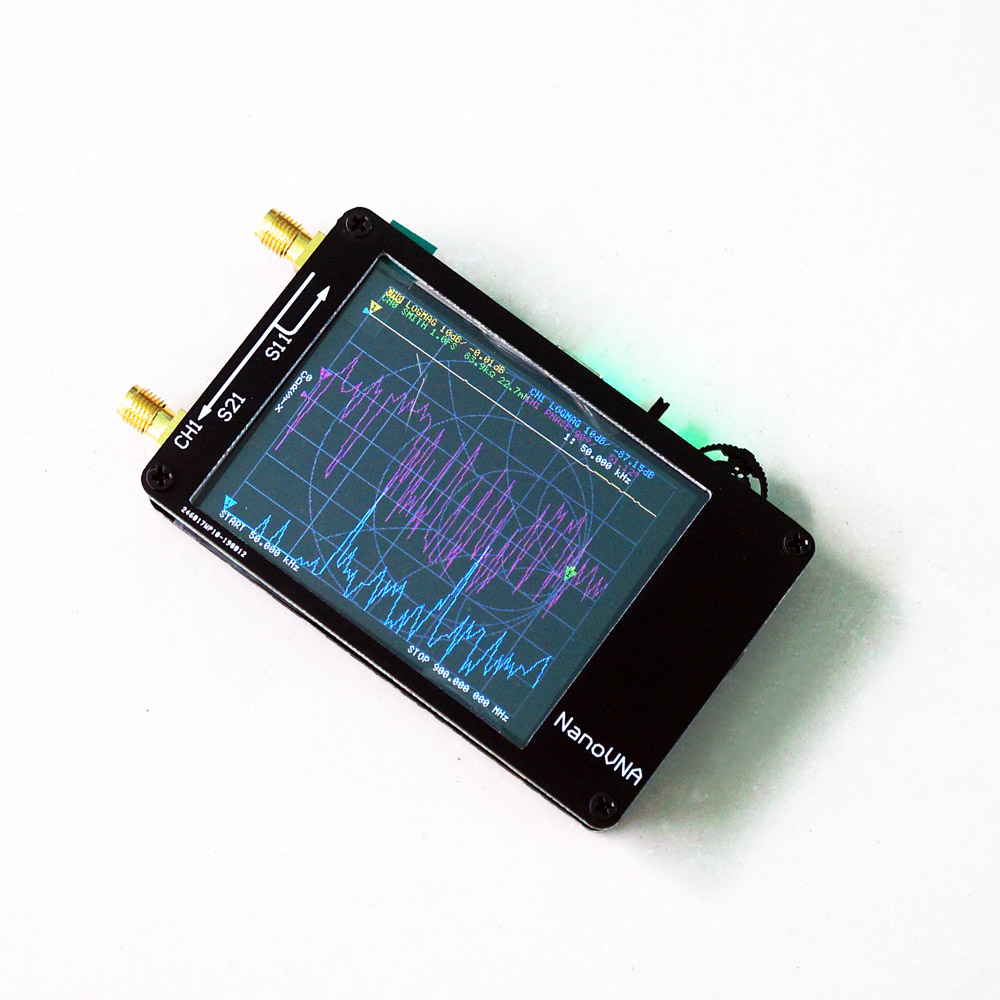 NanoVNA 50 KHz-900 MHz Vector Netwerk Analyzer Digitale Aanraken Screen Kortegolf MF HF VHF UHF Antenne Analyzer Staande wave