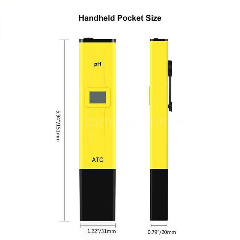 Portable PH Level Test Pen Digital LCD PH Meter Electrode Sensor Reader PH Meter for Aquariums Farms Home