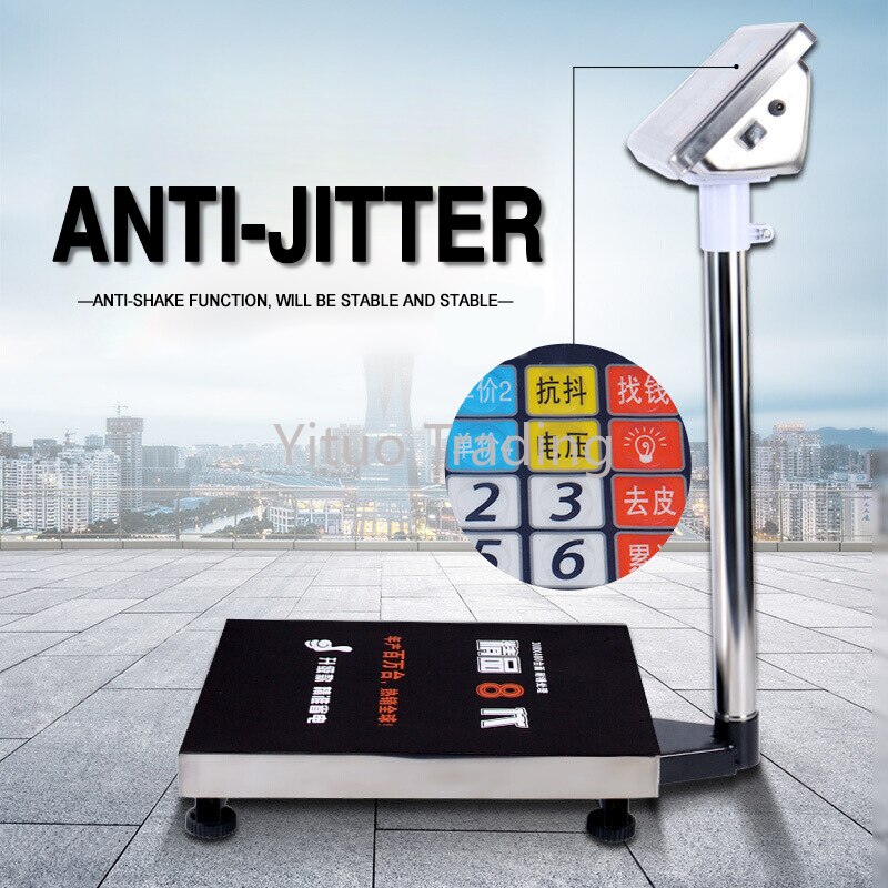 Commercial Stainless Steel Electronic Scale Digital Price Calculation Scale Platform Scale Weighing Scale Anti-jitter TCS-150