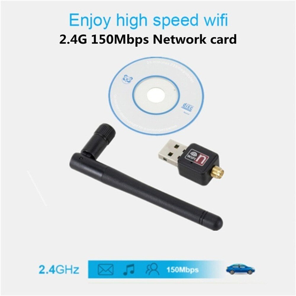 WeeVnn 150M 300M Network Card WiFi Wireless Adapter 802.11n WIFI USB Adapter With Antenna Suitable For Laptop Desktop Computer