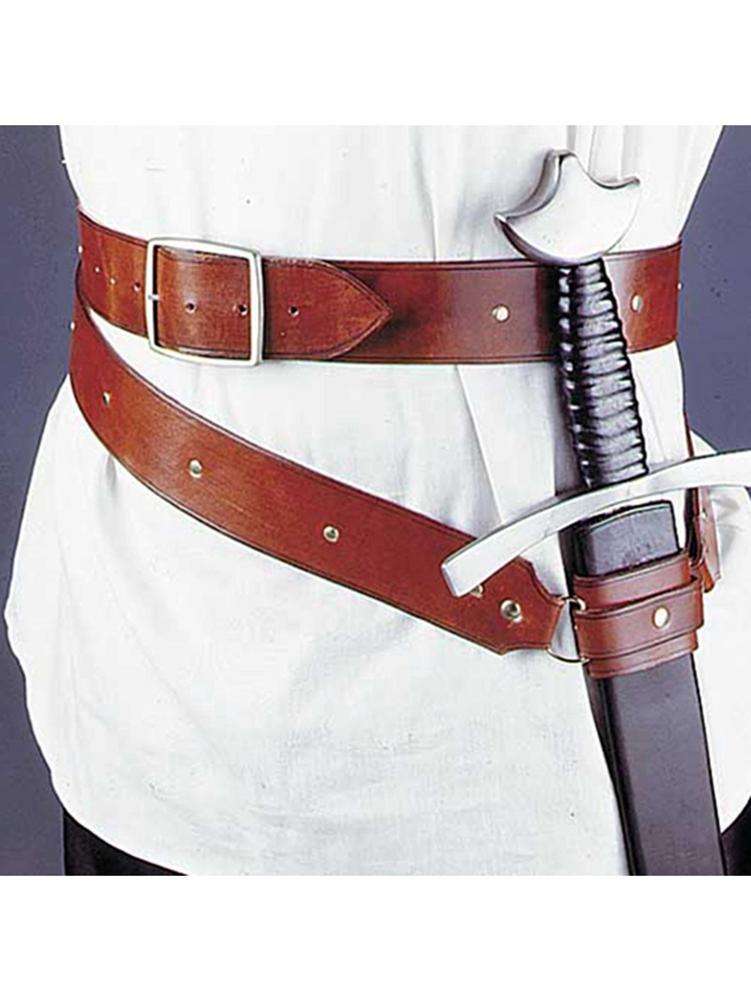 Medieval Renaissance Sword Holder PU Belt Waist Sheath Adult Men Larp Warrior Pirate Viking Knight Cosplay Leather Buckle Strap