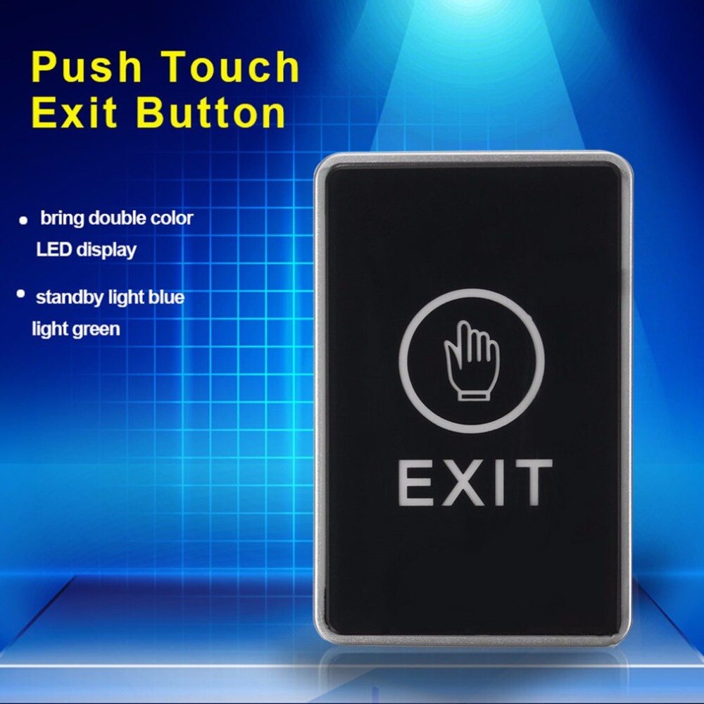 Leshp Push Touch Sensor Exit Beveiliging Toegangscontrole Systeem Deur Exit Release Knop Met Led Indicator Licht Voor Thuis
