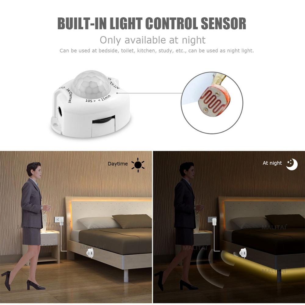 DC12V PIR motion sensor light switch Adjustable time delay IR Human Body motion Sensor Auto control ON/off LED strip lighting