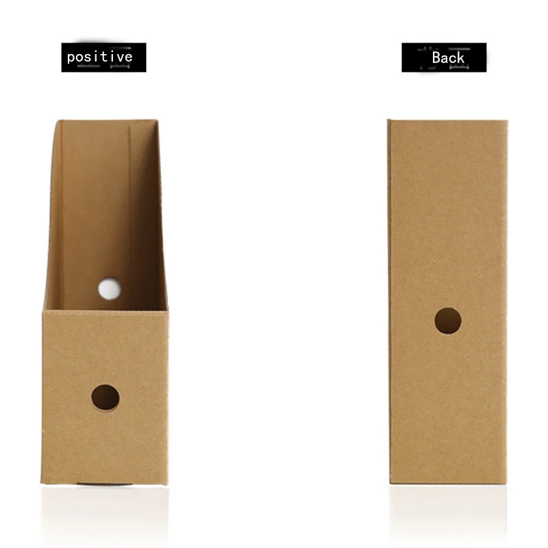 Magazine File Holder Organizer Box,Drawer Kraft Paper File Holder Office Supplies Desk Storage Organizer Documents File Box