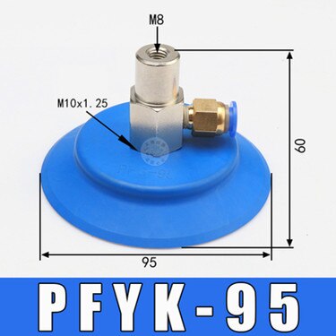 Vakuum Saugnapf Industrielle Pneumatische PFYK-60/80/95 Einzigen Schicht Importiert Silikon Manipulator Zubehör Vakuum Saug: Licht Lila