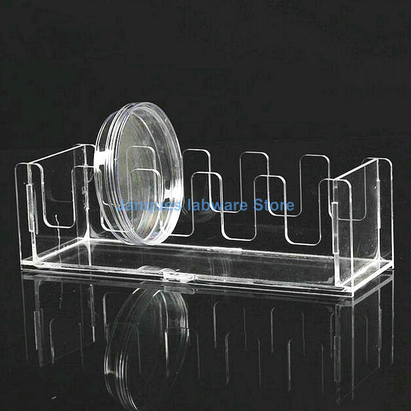 1pc Plexiglas petrischale stehen 5/10 positionen Gestell geeignet für durchmesser 60/75/90/100/120/150mm labor Runde petrischalen