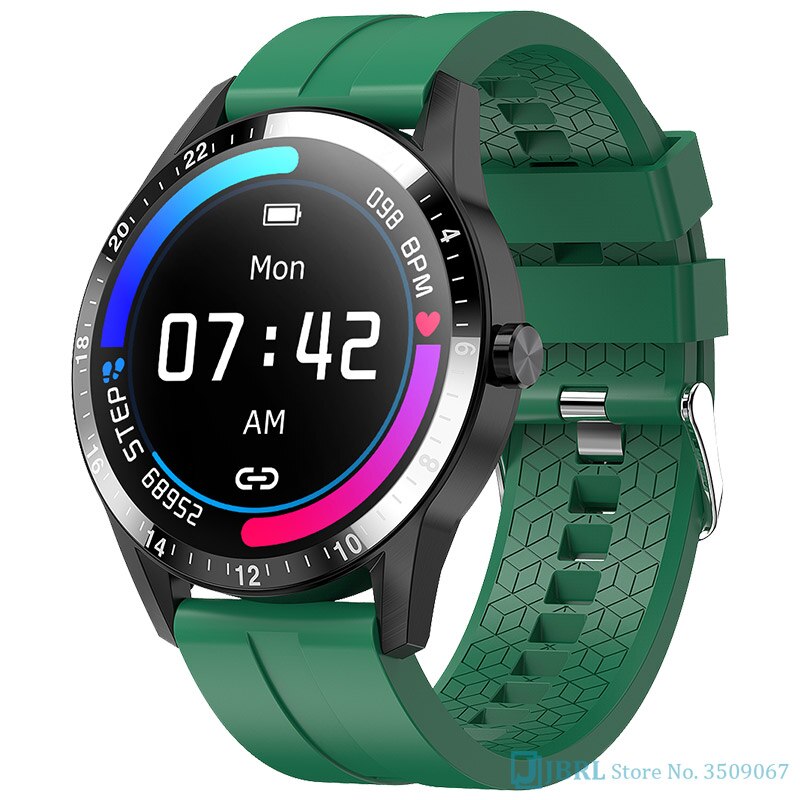 Bluetooth Call Digitale Horloge Mannen Sport Horloges Elektronische Led Mannelijke Horloge Voor Mannen Klok Touch Business Horloge Uur: silicone green
