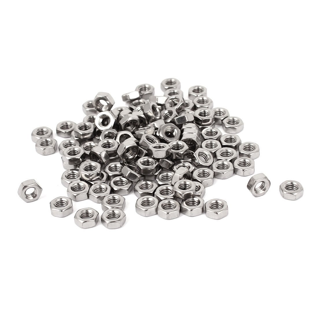 Metric M4 Hex Nut 304 Stainless Steel Fastener DIN 934 100pcs for Bolt: Default Title