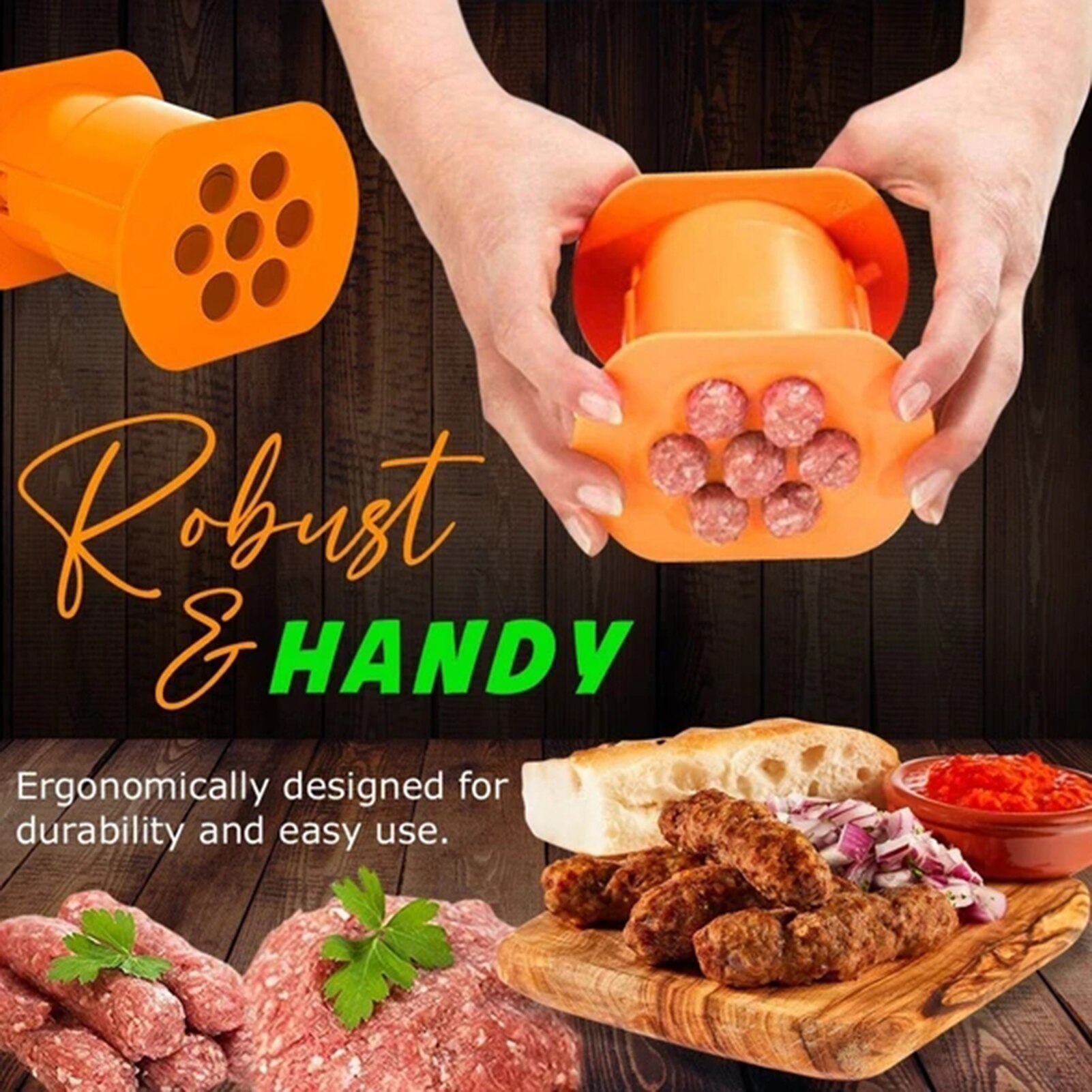 Banger Press Maker Sausages Quick-make Device Household Dog Maker 7 Sausages in One Press for BBQ Party Banquet Home