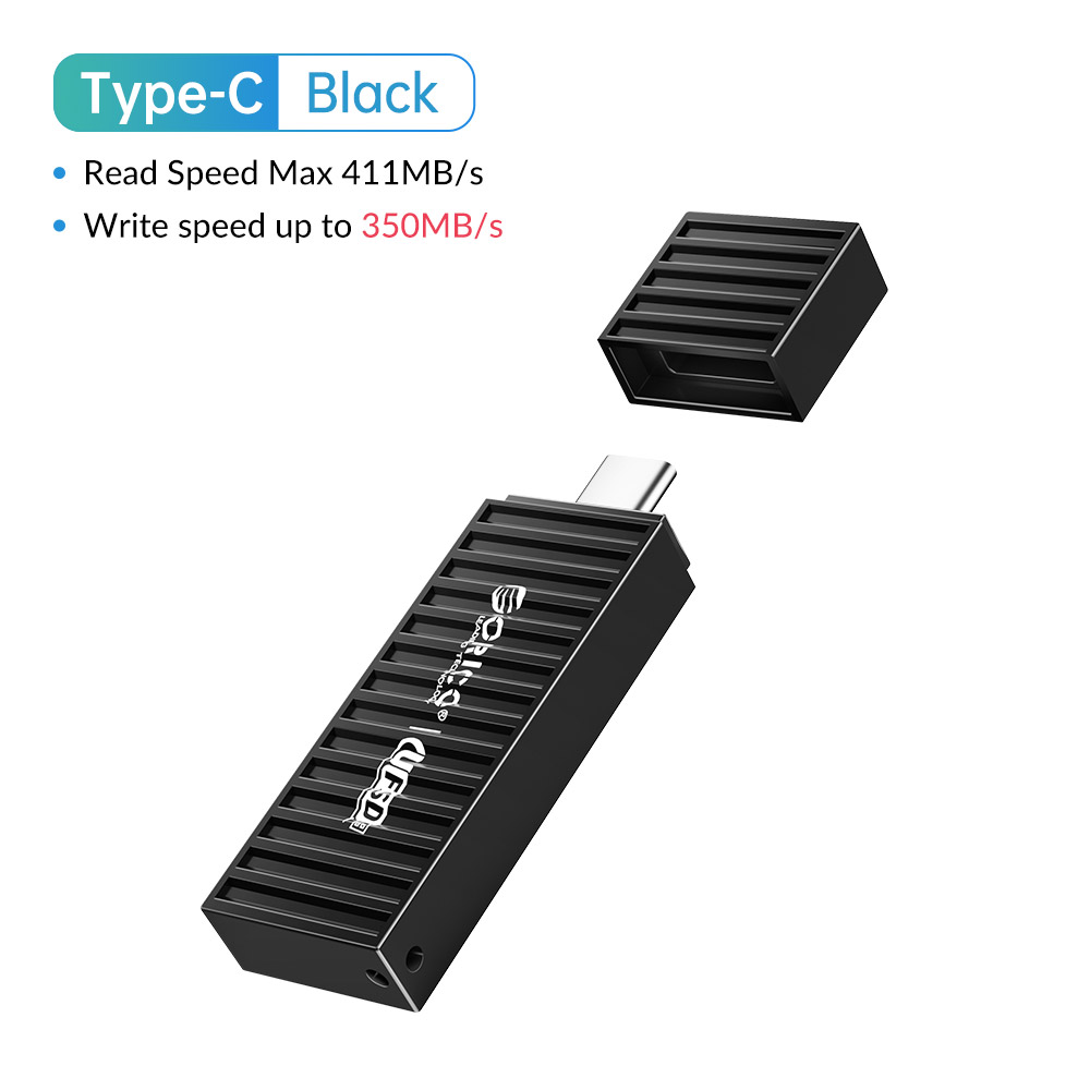 Orico ufsd usb-flashdrives 64gb metaal 256gb 512gb met type-c- en usb-interface 128gb: Rood / 256gb