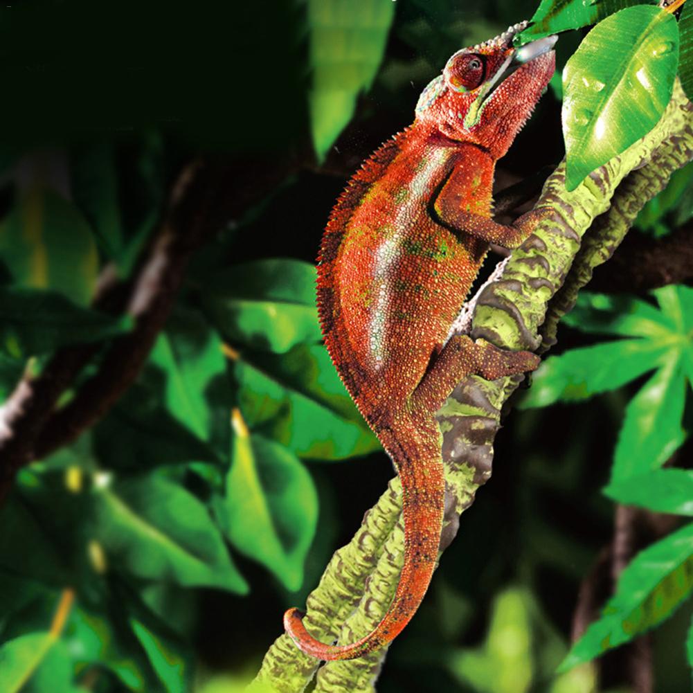 Inklapbare Reptiel Wijnstokken Habitat Decoratie Kunstmatige Gesimuleerde Rotan Hagedis Groene Planten Jungle Climber Reptiel Benodigdheden