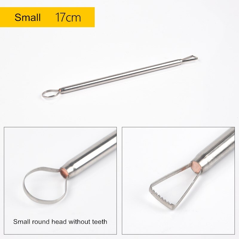 Pottery sculpture trimming tool Stainless steel double-headed tooth trimming tool for scraping and trimming texture: small