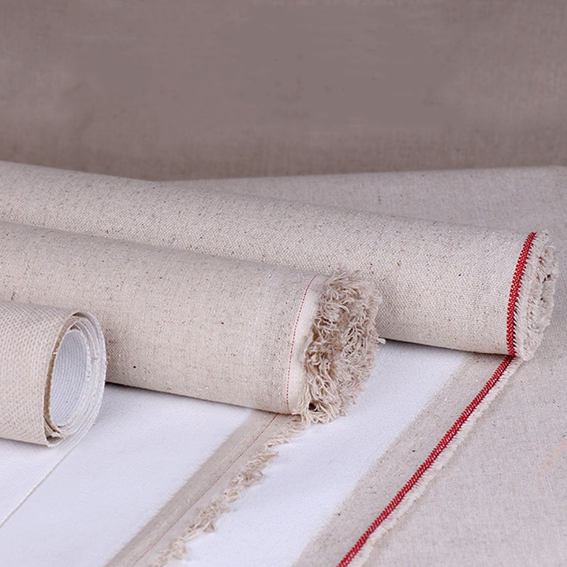 Linnen Blend Primed Leeg Canvas Voor Schilderen Laag Olieverf Doek 1M Een Roll ,28/38/48/58 Breedte