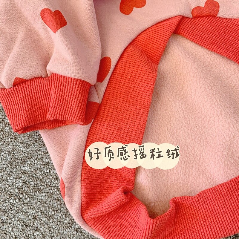 Bull Terrier Hond Kleren Leuke Hart Hond Hoodies Franse Bulldog Corgi Shiba Inu Samojeed Husky Labrador Golden Retriever Kleding