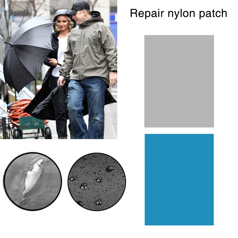 Waterproof Nylon Stickers Self Adhesive Cloth Patches Mend Down Outdoor Tent Repair Tape Patch Tent Accessories