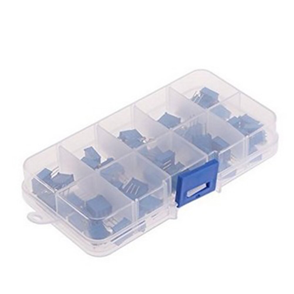 50pcs Trimmer Multiturn Variable 100 To 1M Potentiometer Adjustable Blue 3296 For Circuit Breadboard Resistor With Case