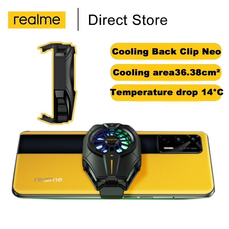 Realme Cooling Terug Clip Neo Vloeibare Snelle Koeling Ventilator Voor Realme Narzo Gt Neo 2T Q3 Pro 8 Pro 8S 8i X7 Pro C25 Gebied 36-38Cm