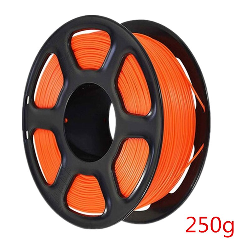 3D Printer Filament 1.75mm 250G TPU 3D Plastic Printing Filament Flexible Filament Printing Materials Gray Black Red Color: orange