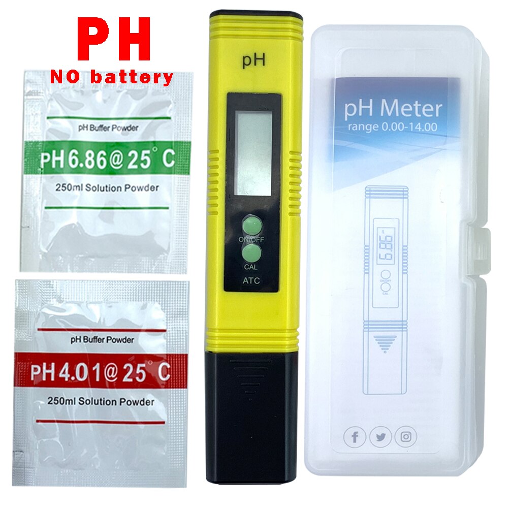 Ph meter digital lcd pen ec tds meter vand ph pool tester akvarium ph test automatisk kalibrering phmetro vandanalysator: Guld